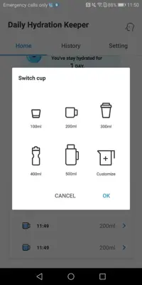 Daily Hydration android App screenshot 5