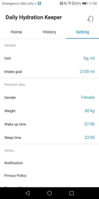 Daily Hydration android App screenshot 6